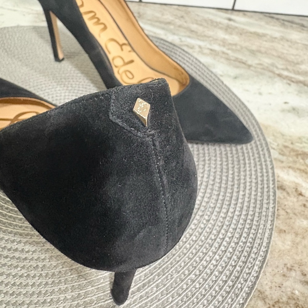 SAM EDELMAN Hazel Pump Black Suede Size 9 - Picture 7 of 13